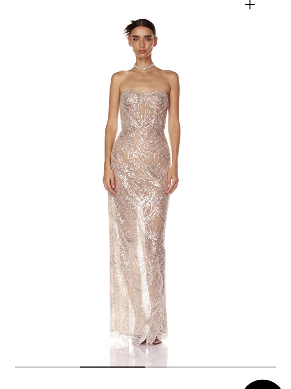 NWT - Bronx and Banco Giselle Blanc Maxi Dress / Gown